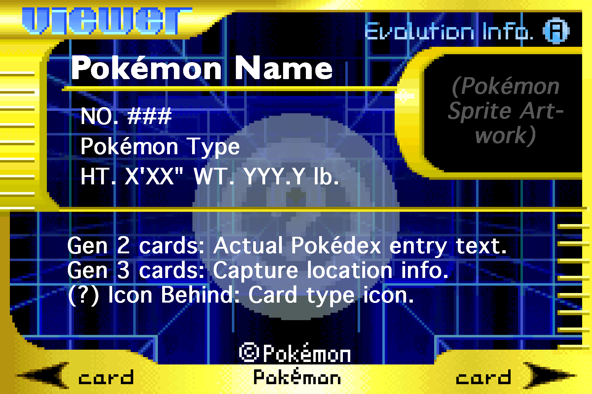 Pokedex Hoenn for a Pokemon Card
