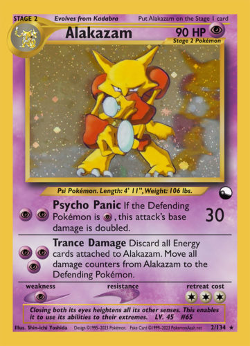 Alakazam LV. 45 (☆) - 2/134 - Source: Masaki (Bill) Trade promos