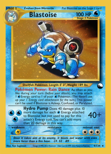 Blastoise LV. 52 (☆) - 4/134 - Source: Please Trade