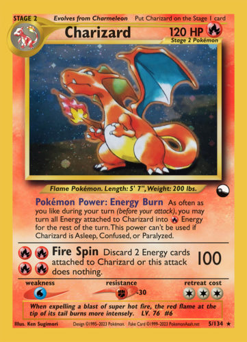 Charizard LV. 76 (☆) - 5/134 - Source: Please Trade