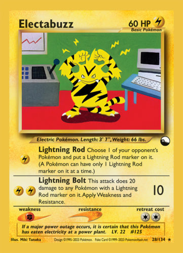 Electabuzz LV. 22 (★) - 28/134 - Source: Vending Series 2