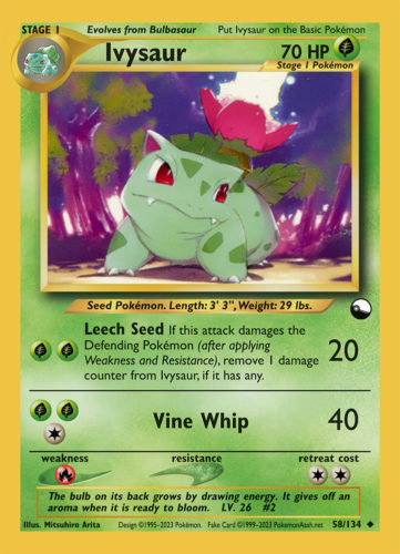 Ivysaur LV. 26 (◆) - 58/134 - Source: Bulbasaur Intro Pack Half Deck