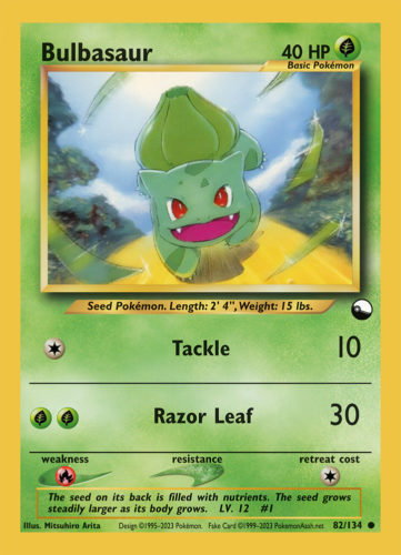 Bulbasaur LV. 12 (●) - 82/134 - Source: Bulbasaur Intro Pack Half Deck