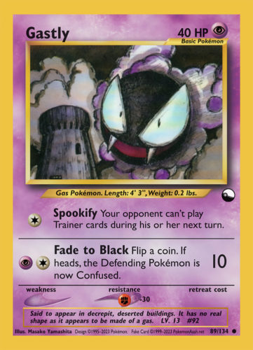 Gastly LV. 13 (●) - 89/134 - Source: Vending Series 3