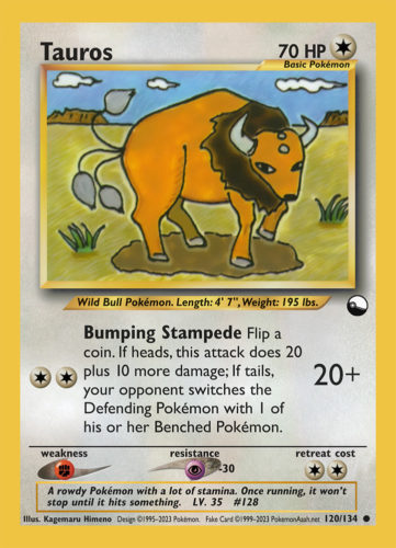 Tauros LV. 35 (●) - 120/134 - Source: Vending Series 3