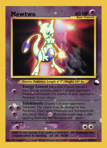 Mewtwo LV. 30 (⁂) - 136/134 - Source: World Hobby Fair Special Limited Expansion Sheet